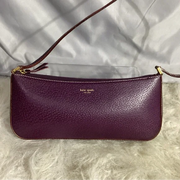 Kate Spade Purple Leather Shoulder Bag w/COA